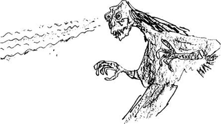 The Grand High Witch shooting a lower witch with her laser eyes. (Illustration: The Witches/Quentin Blake)